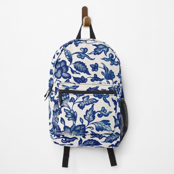 Item preview, Chinese Blue Floral Ornament Pattern – Classic Decorative Botanical Design designed and sold by BohemiaArt.