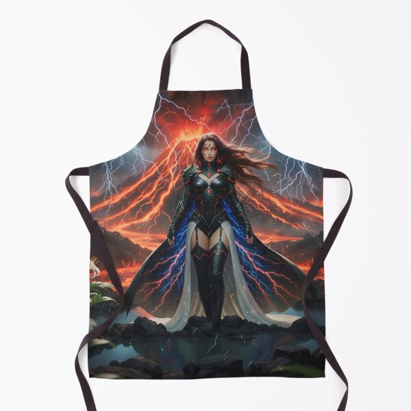Item preview, Volcanic Lightning Goddess designed and sold by SunsetAngelsAI.