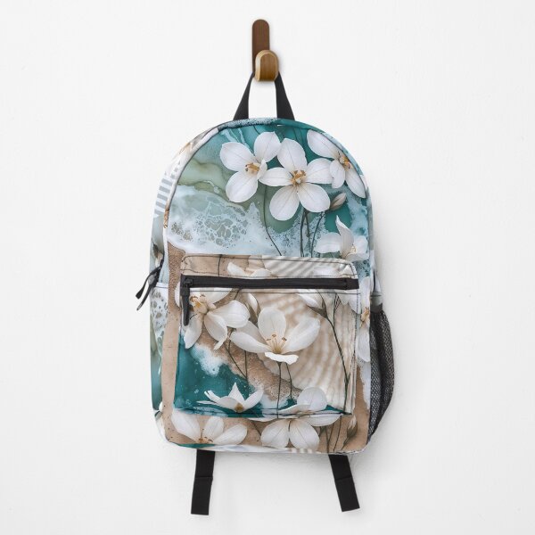 Item preview, Delicate White Flowers, Coastal Collage designed and sold by SolaoLab.