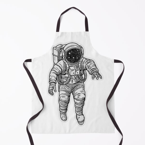 Item preview, Spaceman Floating in Cosmic Solitude Drawing designed and sold by rainseedart.