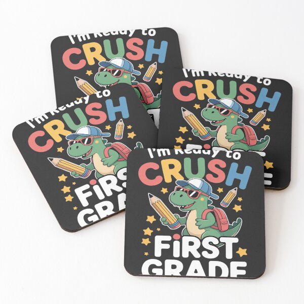 Item preview, Kids Ready to Crush First Grade Back to School Dinosaur Boys designed and sold by BlueCreator-inc.