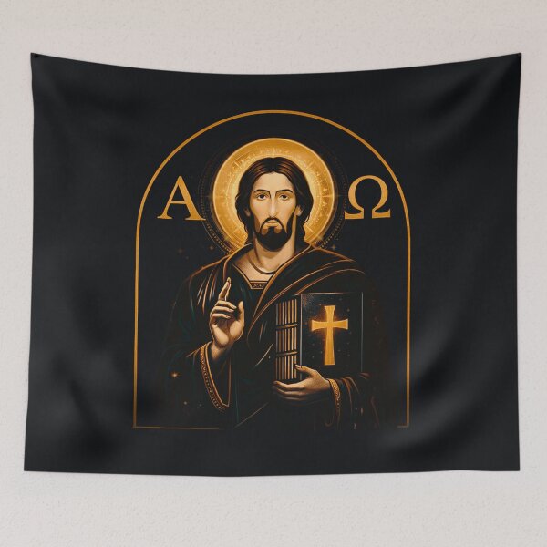 Item preview, Alpha & Omega — Midnight Pantocrator designed and sold by Sanctum Icons.