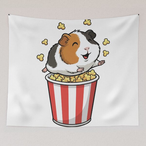 Item preview, Fresh Popcorn - Cute Guinea Pig in Popcorn Bucket designed and sold by Petzzz.