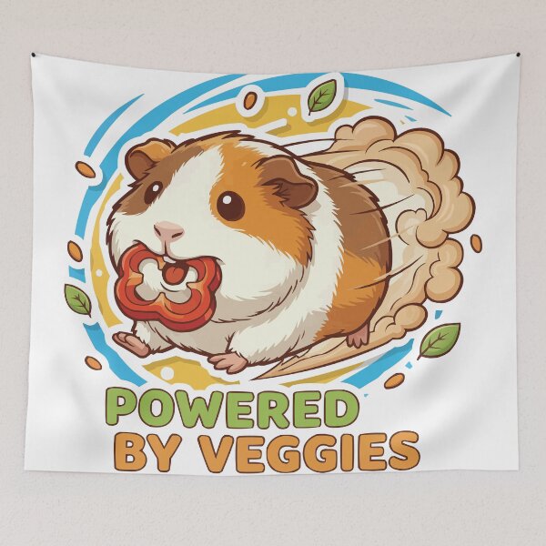 Item preview, Powered By Bell Peppers - Fast Guinea Pig Zoomies designed and sold by Petzzz.