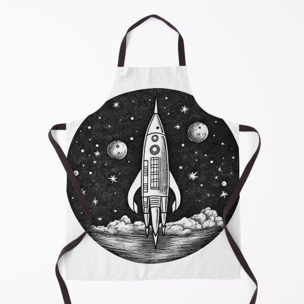 Item preview, Rocket Launch into Starry Sky Drawing designed and sold by rainseedart.