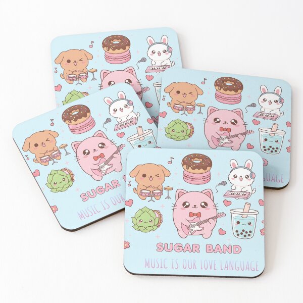 Item preview, Kawaii Sugar Band Music Animals designed and sold by capricedefille.