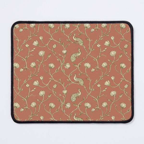 Item preview, Minimal Sanganeri Peacock & Lotus Seamless Net (Jaal) - Indian Boho Seamless Pattern designed and sold by IndoPatterns.