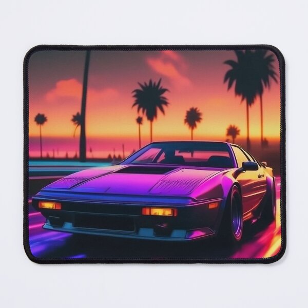 Item preview, Synthwave Retro Sports Car at Sunset – Neon 80s Night Drive designed and sold by Articooler.