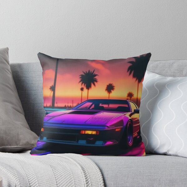 Item preview, Synthwave Retro Sports Car at Sunset – Neon 80s Night Drive designed and sold by Articooler.