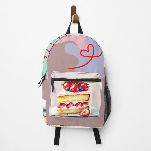Item preview, Watercolor Strawberry Shortcake with Red Heart Line designed and sold by AddyTae.