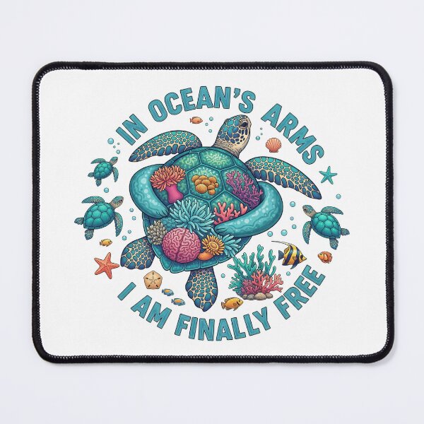 Item preview,  In Oceans Arms I Am Finally Free Quote designed and sold by zoughlal.