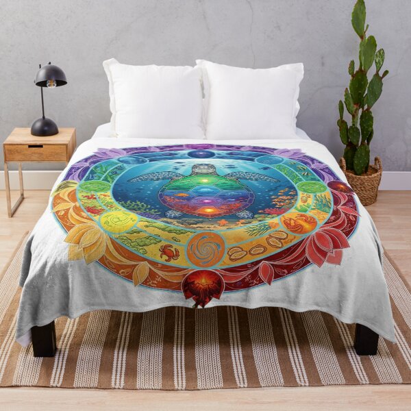 Item preview, Sea Turtle Biodiversity Mandala Circle of Life designed and sold by zoughlal.