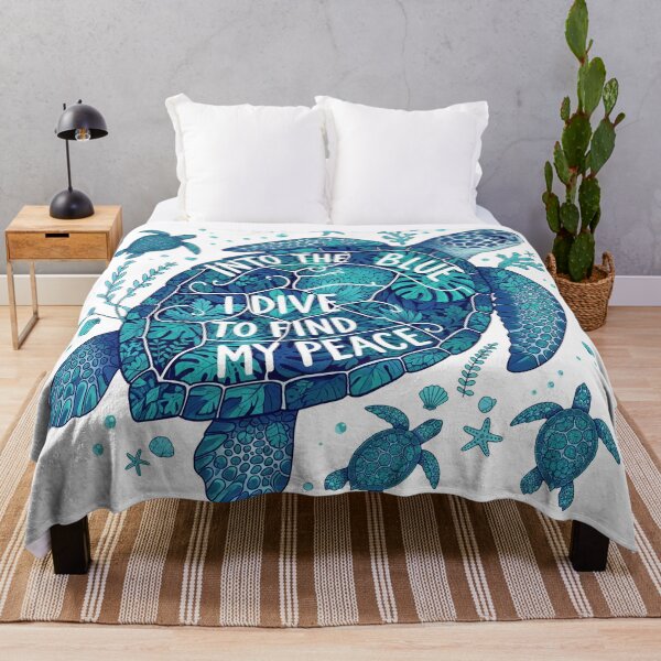 Item preview, Into The Blue I Dive To Find My Peace Floral Shell designed and sold by zoughlal.