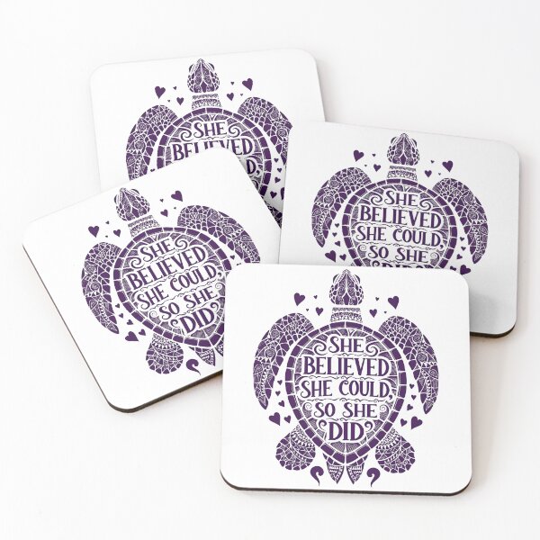 Item preview,  She Believed She Could So She Did Purple Tribal Turtle designed and sold by zoughlal.
