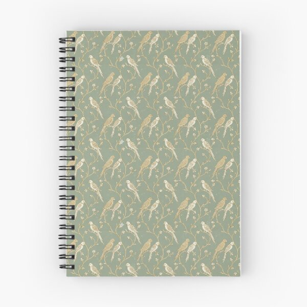 Item preview, Vintage Sanganeri Parrot Teal Brass Vines  - Luxe Indian Parrot & Vine Pattern designed and sold by IndoPatterns.