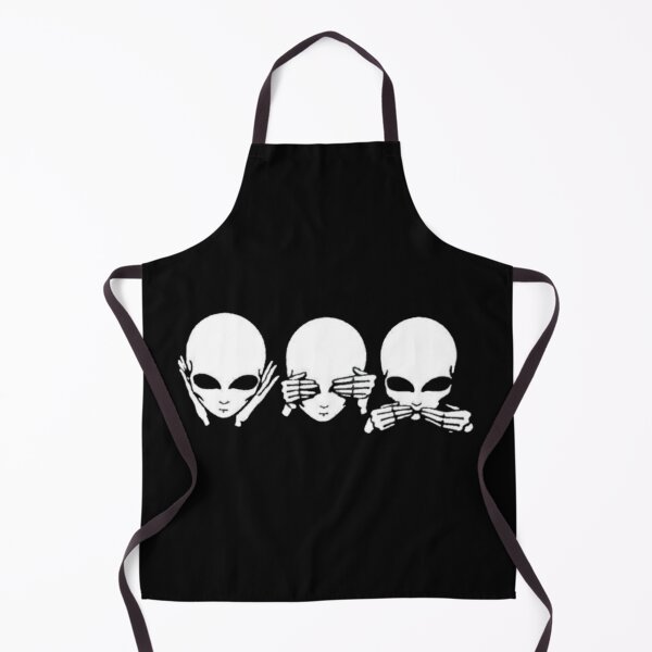 Item preview, See No Evil Alien Art | Minimal Black & White Aesthetic designed and sold by Kruti Collection.