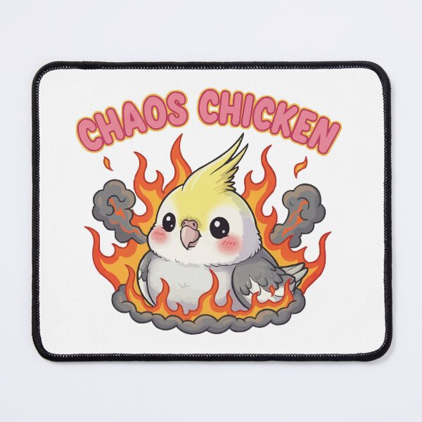 Item preview, Chaos Chicken - Cute But Psycho Cockatiel Meme designed and sold by Petzzz.