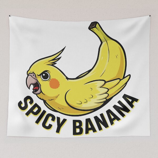Item preview, Spicy Banana - Hissing Yellow Cockatiel designed and sold by Petzzz.