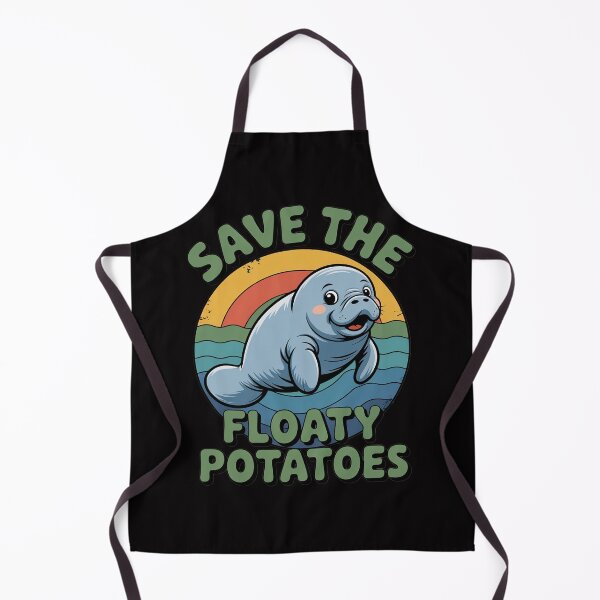 Item preview, Manatee Save The Floaty Potatoes Chubby Mermaid designed and sold by HermanTricia.