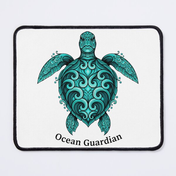 Item preview,  Ocean Guardian Teal Tribal Turtle designed and sold by zoughlal.