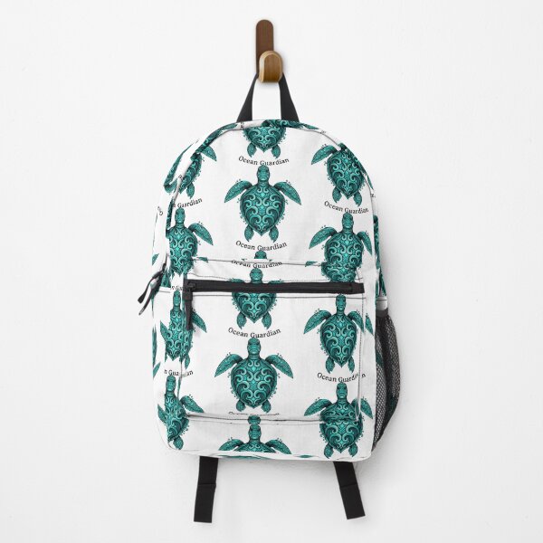 Item preview, Ocean Guardian Teal Tribal Turtle designed and sold by zoughlal.