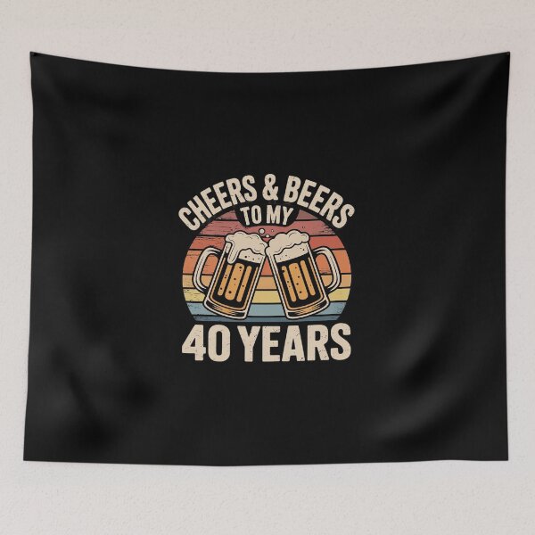 Item preview, Cheers And Beers To My 40 Years Old 1981 Birthday designed and sold by DigitaldeligArt.