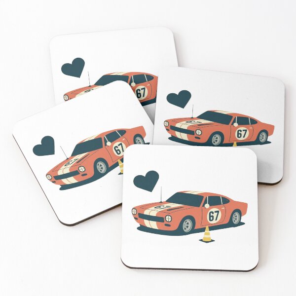 Item preview, Cute Vintage Race Car Illustration with Heart designed and sold by MonkiFlipp.