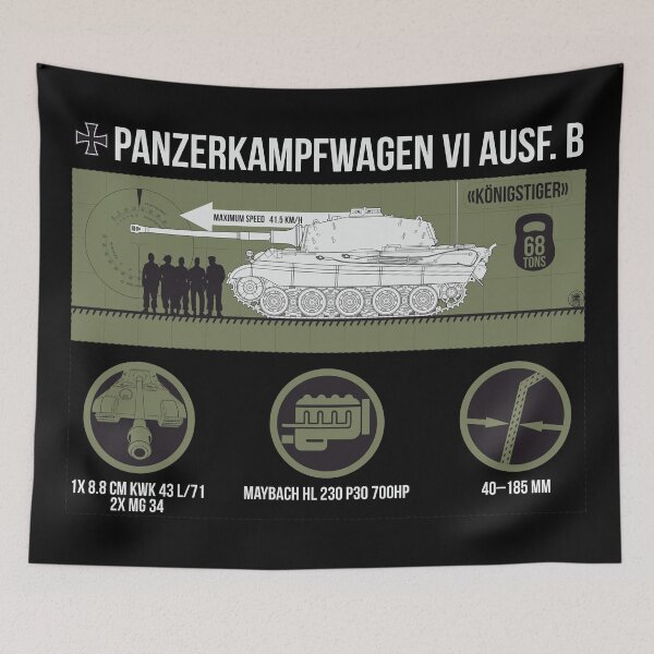 Item preview, Infographic of Panzer VI Ausf. B «Tiger II» designed and sold by FAawRay.