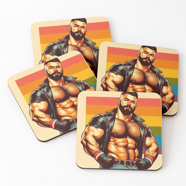 Item preview, Gay Leather Bear Color Pride Graphic Design designed and sold by ItsAKinkThing.