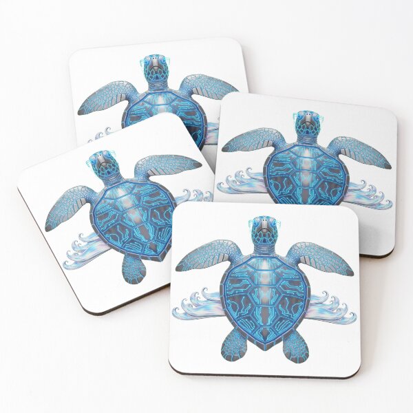 Item preview,  Cyberpunk Neon Circuit Board Sea Turtle designed and sold by zoughlal.