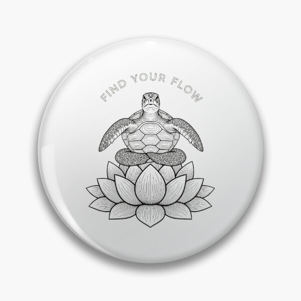Item preview,  Find Your Flow Meditating Turtle Line Art designed and sold by zoughlal.