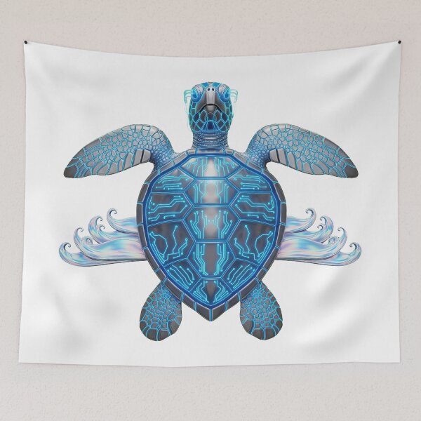 Item preview,  Cyberpunk Neon Circuit Board Sea Turtle designed and sold by zoughlal.