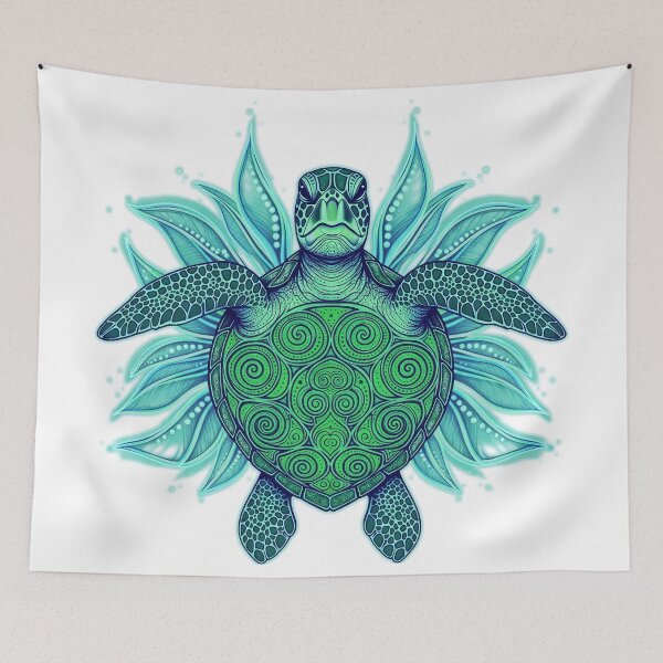 Item preview,  Bioluminescent Glowing Tribal Sea Turtle designed and sold by zoughlal.
