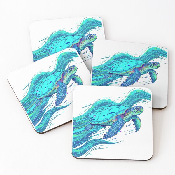 Item preview,  Glitch Art Vaporwave Sea Turtle designed and sold by zoughlal.