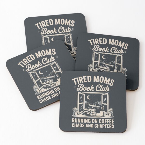 Item preview, Tired Moms Book Club – Running on Coffee, Chaos & Chapters designed and sold by Wicked.Teez.