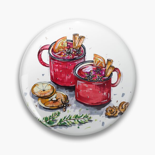 Item preview, Mulled Wine – Hand-Drawn Marker Illustration designed and sold by lippostcard.