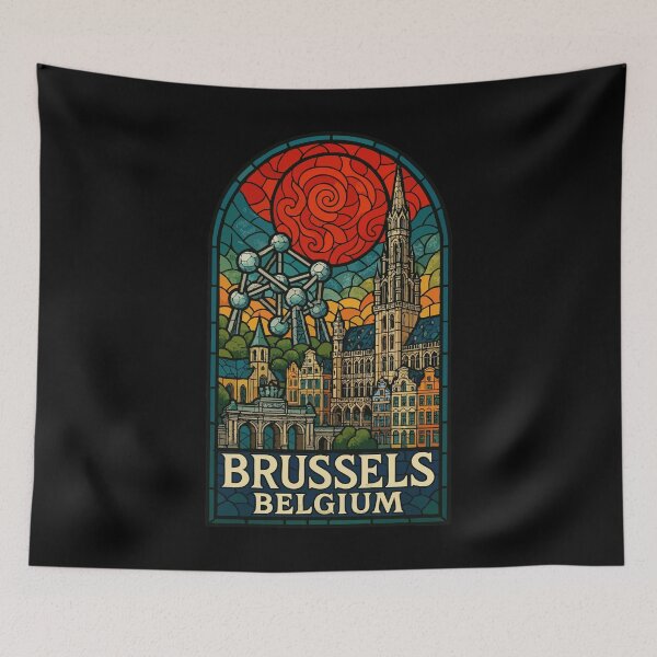 Item preview, Brussels Belgium Stained Glass designed and sold by TomFrontierArt.