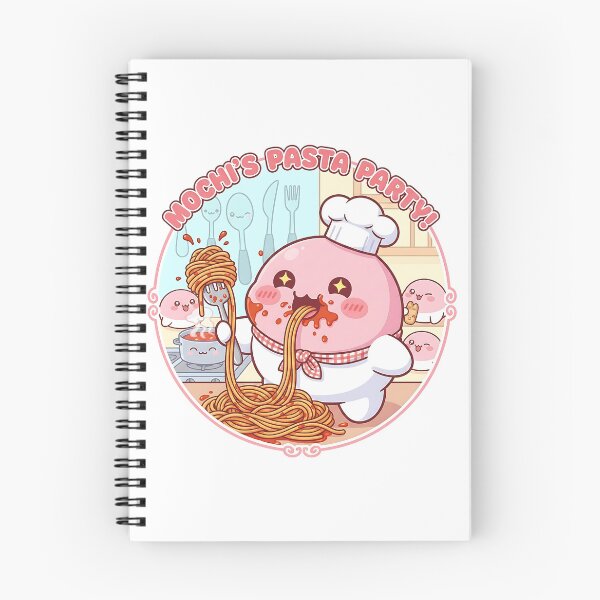 Item preview, Mochi Pasta Party – Cute Funny Food Illustration for Pasta & Mochi Lovers designed and sold by GlobalBoom.