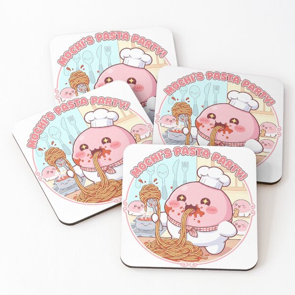 Item preview, Mochi Pasta Party – Cute Funny Food Illustration for Pasta & Mochi Lovers designed and sold by GlobalBoom.
