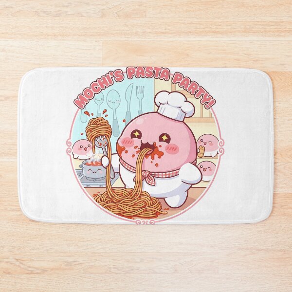 Item preview, Mochi Pasta Party – Cute Funny Food Illustration for Pasta & Mochi Lovers designed and sold by GlobalBoom.