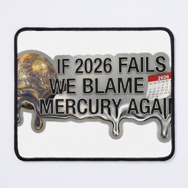 Item preview, If 2026 Fails Blame Mercury Again Sticker designed and sold by MukuMint.