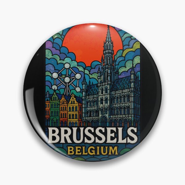 Item preview, Brussels Belgium Europe Travel Stained Glass designed and sold by TomFrontierArt.
