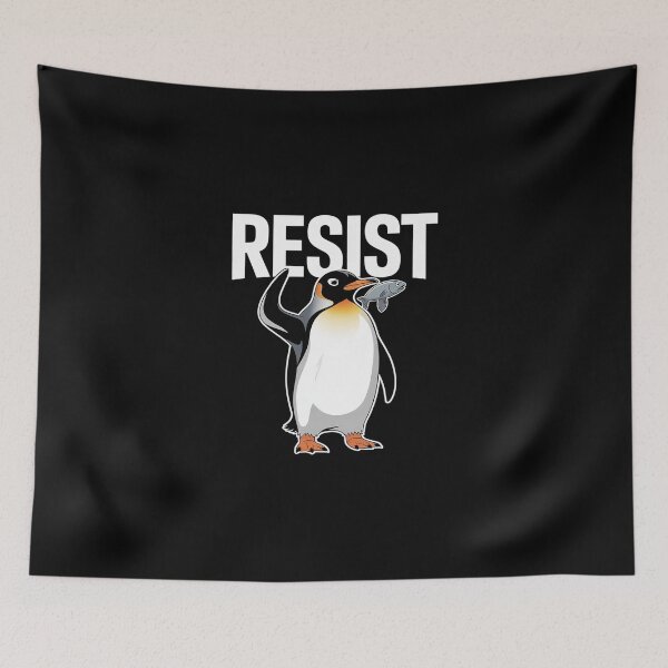 Item preview, Cute Resist Penguin Activism designed and sold by DigitaldeligArt.