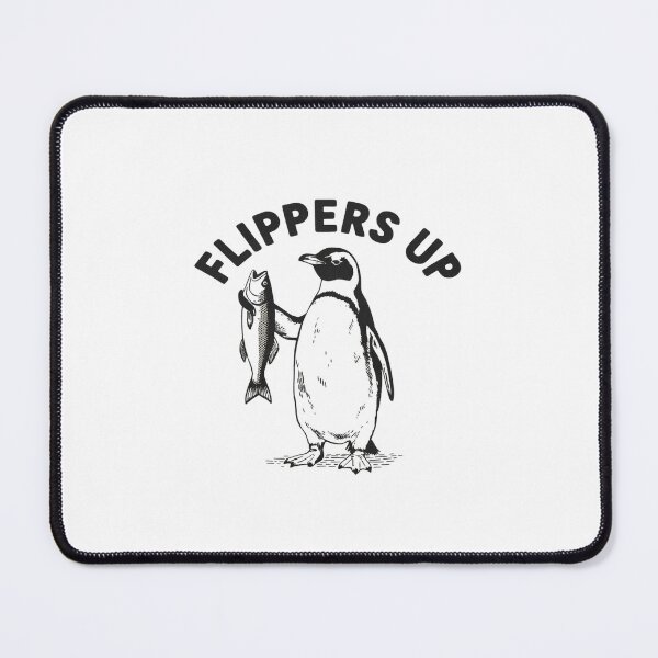 Item preview, Flippers Up - Resist Penguin Protest Against Tariffs designed and sold by DigitaldeligArt.