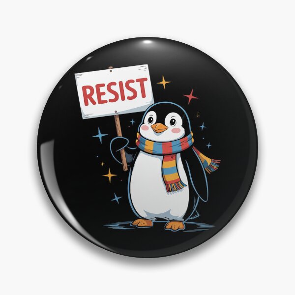 Item preview, Penguin Resist Activism  designed and sold by DigitaldeligArt.