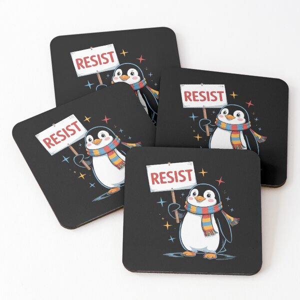 Item preview, Penguin Resist Activism  designed and sold by DigitaldeligArt.