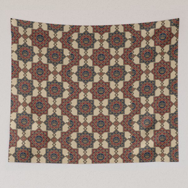 Item preview, Royal Sanganeri Star Mandala - Luxe Indian Crown Pattern designed and sold by IndoPatterns.