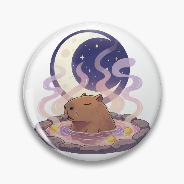 Item preview, Midnight Onsen - Lo-Fi Aesthetic Capybara Art designed and sold by Petzzz.