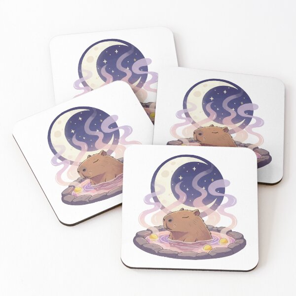Item preview, Midnight Onsen - Lo-Fi Aesthetic Capybara Art designed and sold by Petzzz.