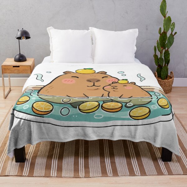 Item preview, Capybara Family Yuzu Bath - Cute Mom and Baby designed and sold by Petzzz.